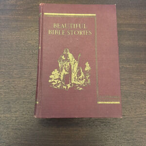 VTG "Beautiful Bible Stories" Rev. Charles P. Roney 1948 Illustrated Hardcover